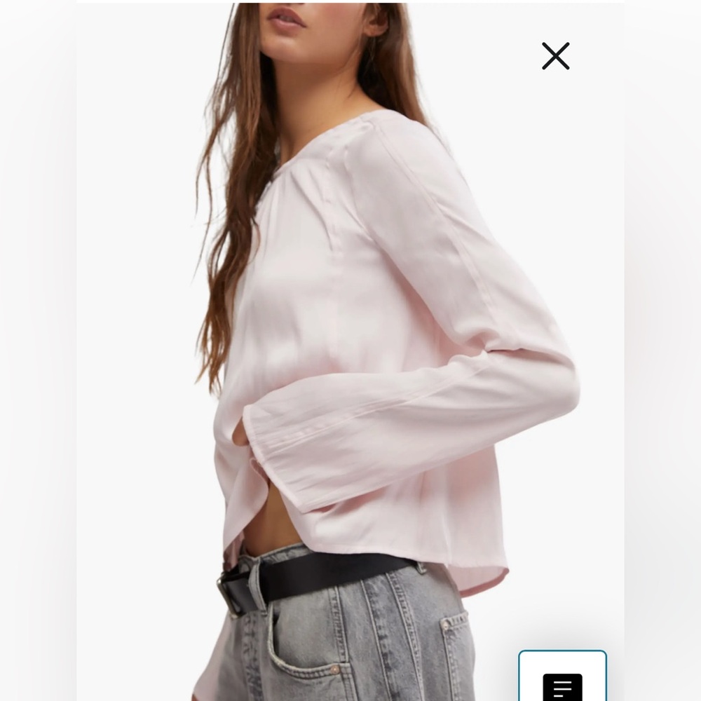 Free People Arabella Satin Tie Back Top